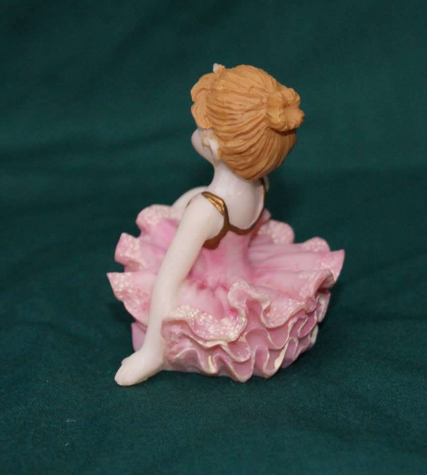 Ballerina Figurine with Pink Leotard