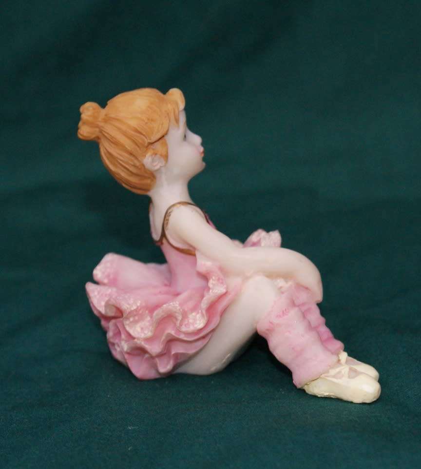 Ballerina Figurine with Pink Leotard