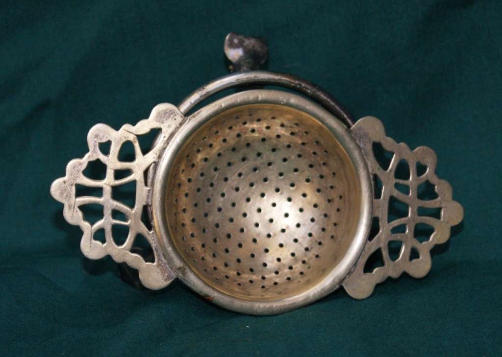 Silver Plated Tea Strainer on Stand