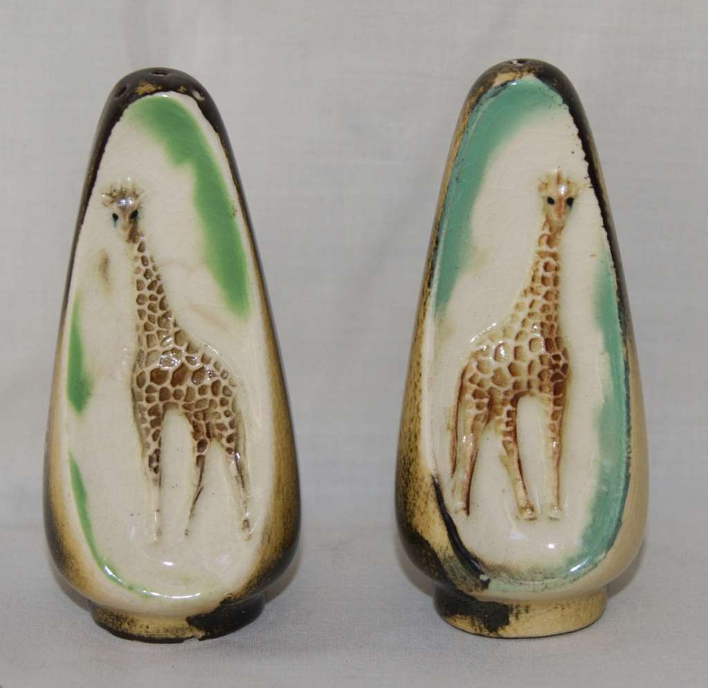 Vintage Giraffe Salt and Pepper from Kruger National Park