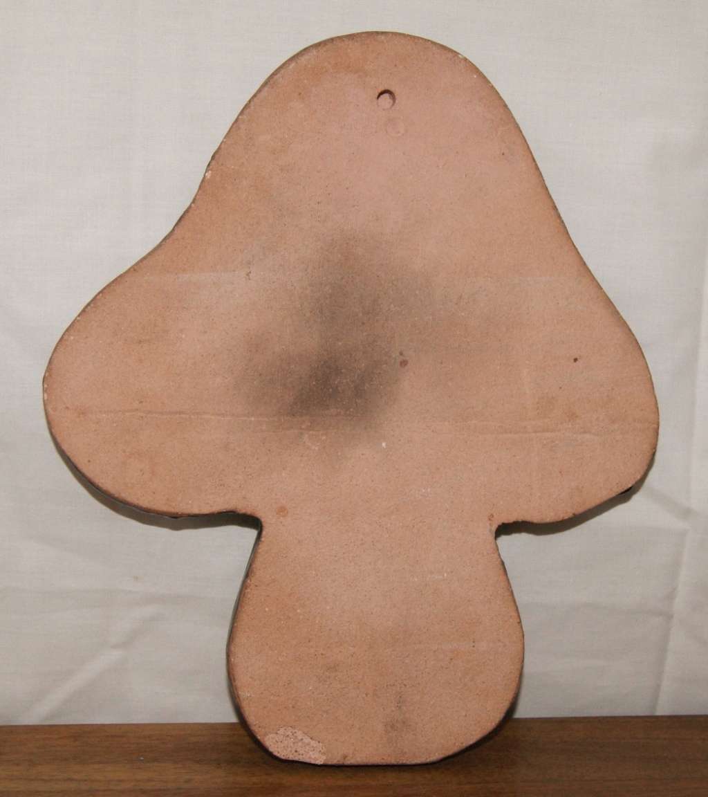 Vintage Hand Made Stoneware Wall Hanging Mushroom