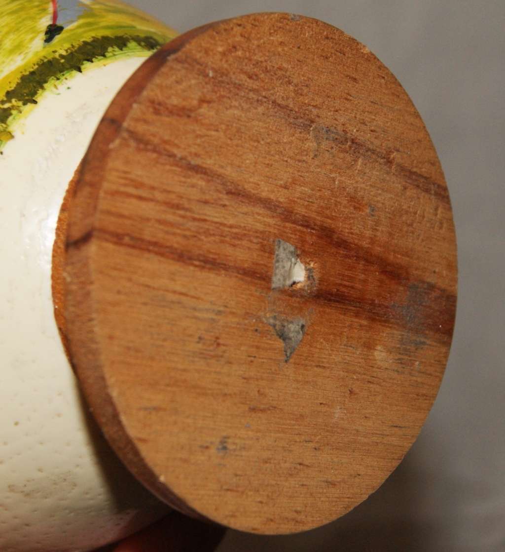 Hand Painted Ostrich Egg on Stand