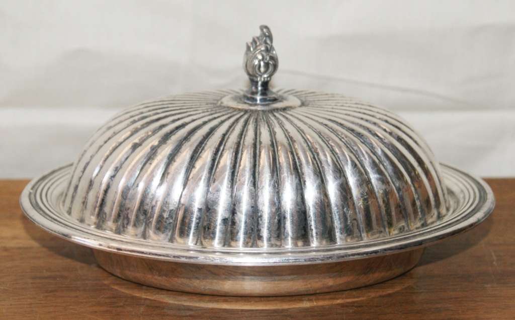 Vintage Unity Plate Butter Dish with Original Cut Glass Insert