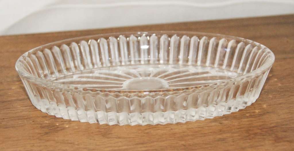 Vintage Unity Plate Butter Dish with Original Cut Glass Insert