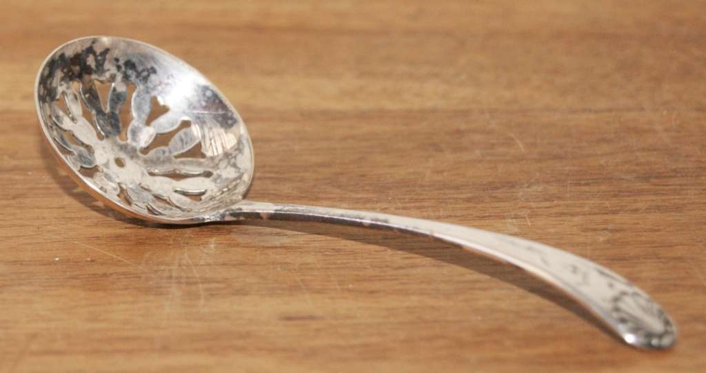 Vintage EPNS Pierced Compote Spoon
