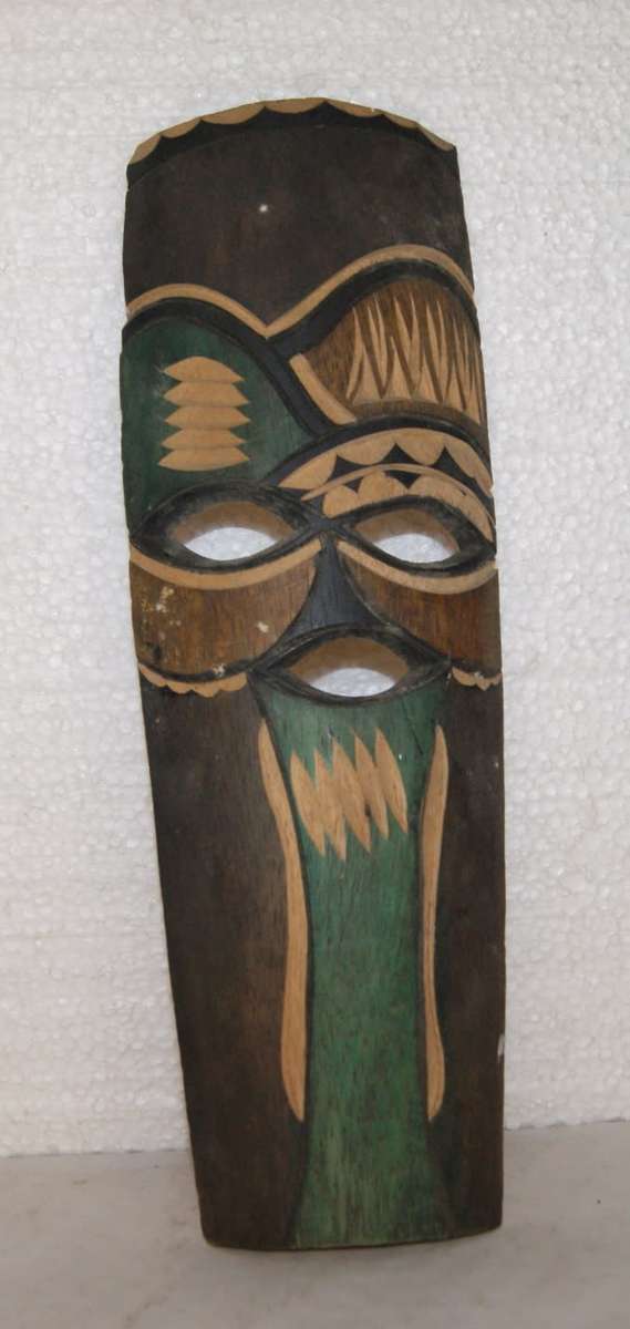 Hand Carved Wooden Wall Hanging Mask @@@ CCCRRRAAAZZZYYY R1 START