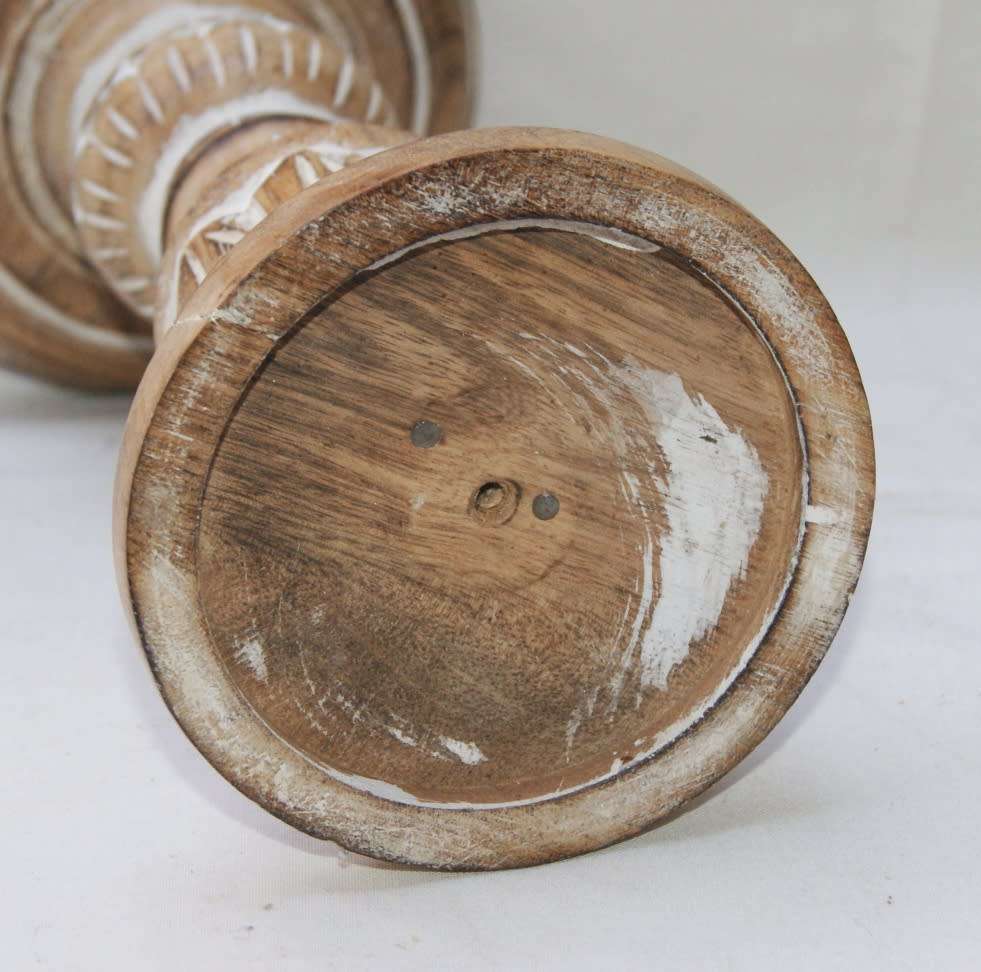 Vintage Hand Carved Candle Holder