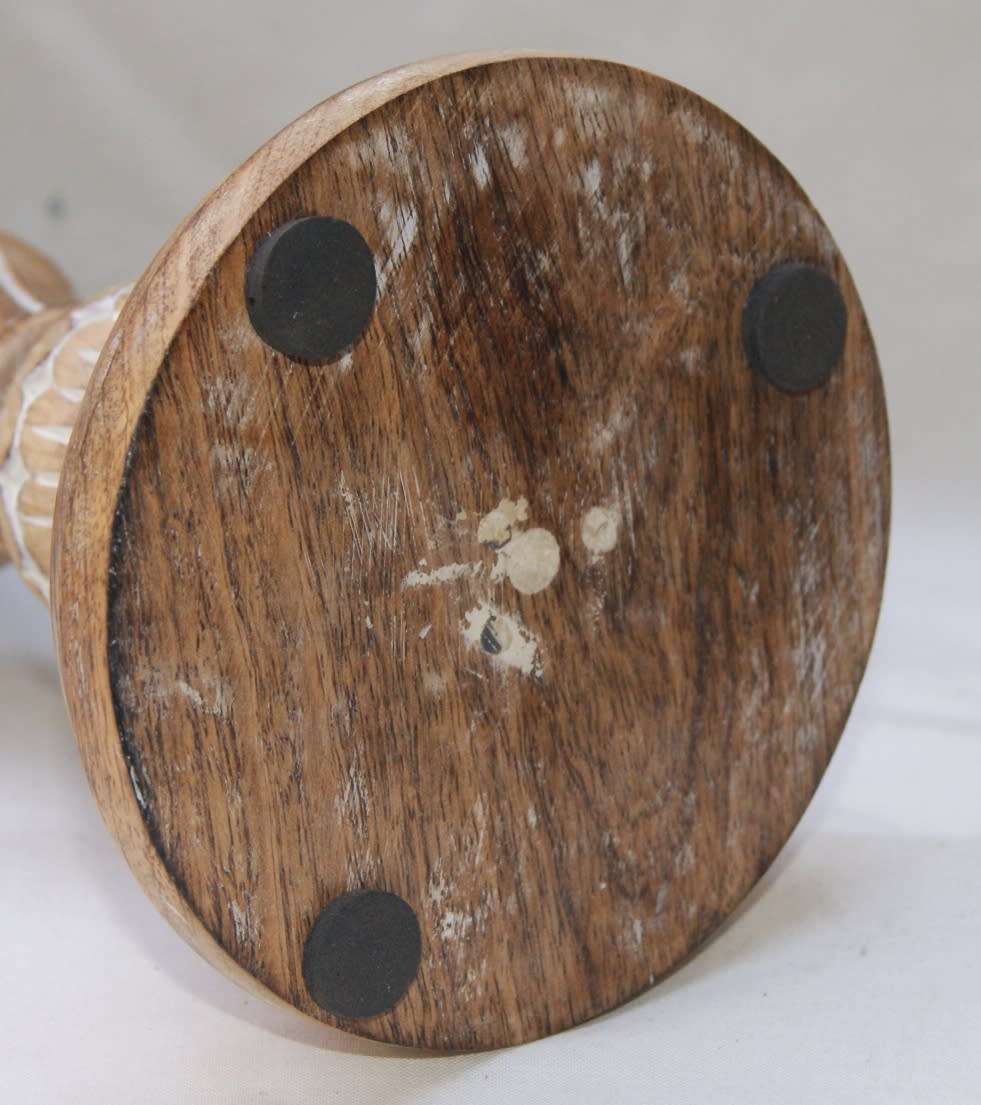 Vintage Hand Carved Candle Holder