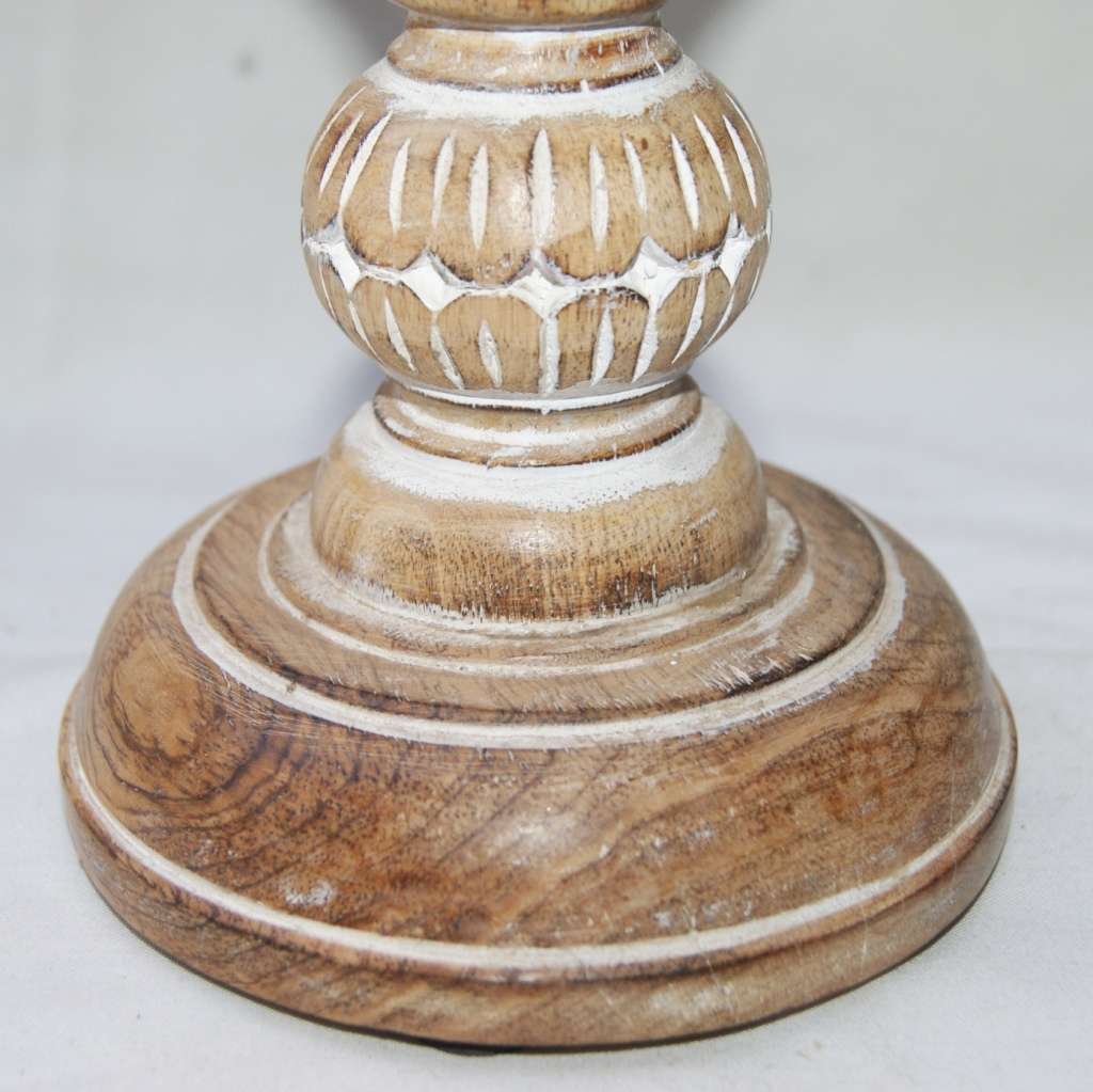 Vintage Hand Carved Candle Holder