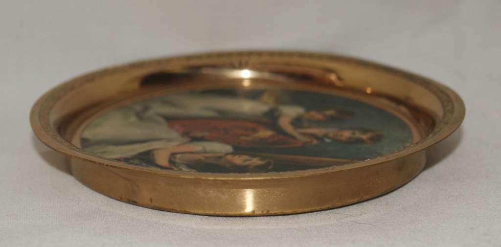 Brass Framed Silk Picture `Lawrence - Portrait of the Fluyder Children`