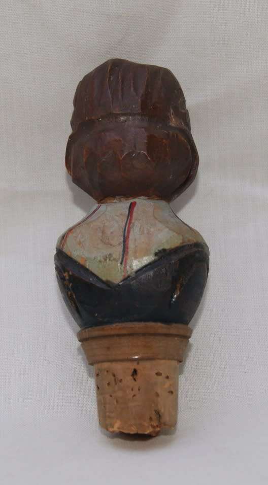 Vintage ANRI Carved Bottle Stopper Cork