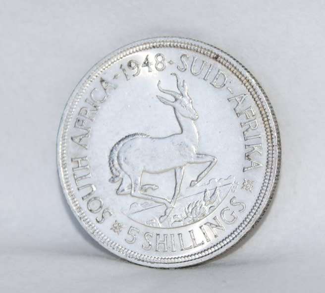 1948 Silver 5 Shilling (Crown) (UNC) 28.3g @@@ CCCRRRAAAZZZYYY R1 START