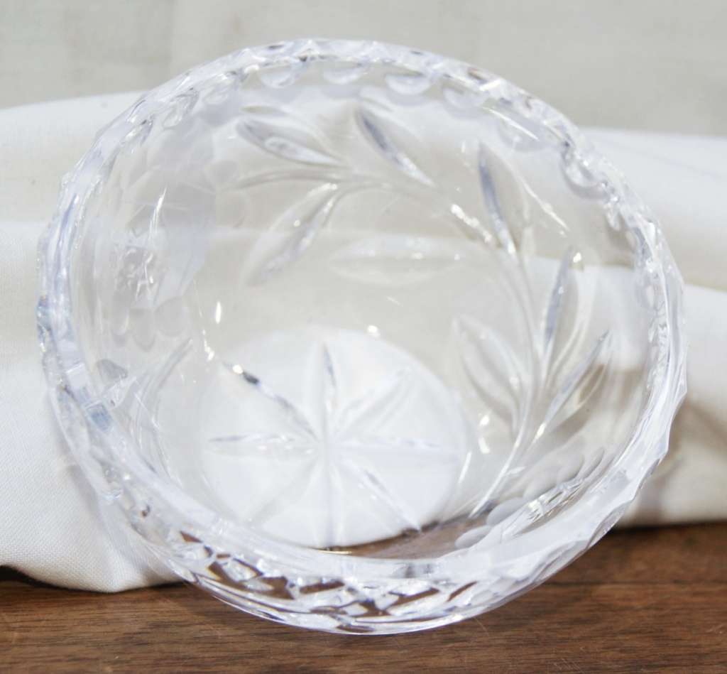 Small Crystal Rose Cut Bowl
