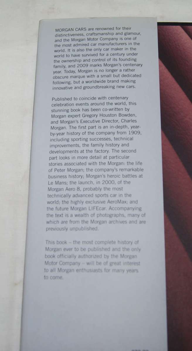 The Official History of the Worlds Greatest Sports Car "Morgan 100 Years Book by Charles Morgan