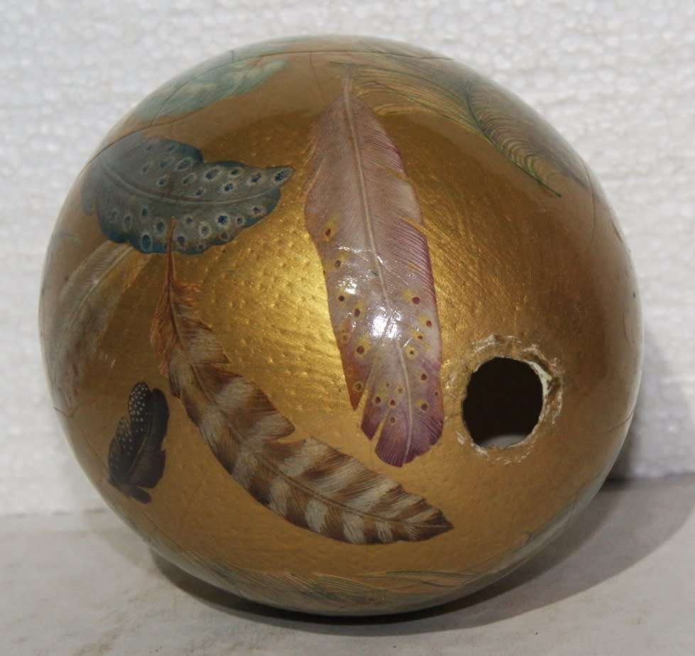 Hand Painted and Decorated Ostrich Egg @@@ CCRRAAZZYY LOW R1 START
