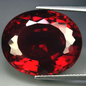 36.50ct BLOOD RED OVAL RUBY