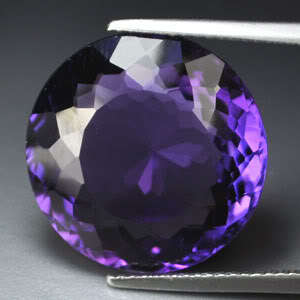 15.20ct DEEP PURPLE ROUND AMETHYST