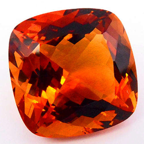 29.40ct CUSHION  DEEP ORANGE CITRINE