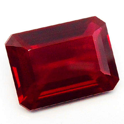 24.16ct EMERALD CUT RED RUBY