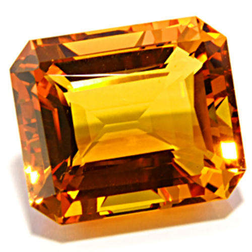 44.23ct EMERALD CUT ORANGE GOLD CITRINE