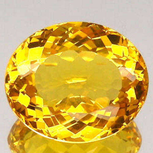 27.08ct OVAL GOLDEN YELLOW CITRINE
