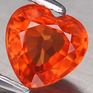 1.74ct NATURAL HEART ORANGE SAPPHIRE
