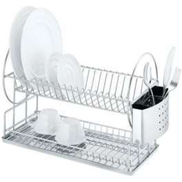 Two Tier Dish Rack With Cutlery Tray