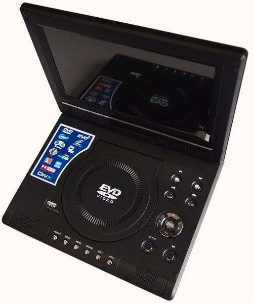 Portable 9.8" TFT/LCD CLEAR VIEW DVD PLAYER WITH SD CARD SLOT