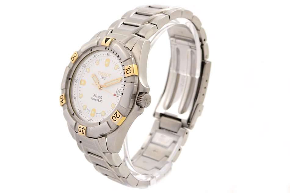 Vintage Tissot 1853 PR100 Stainless Steel Mens Quartz Watch 1345