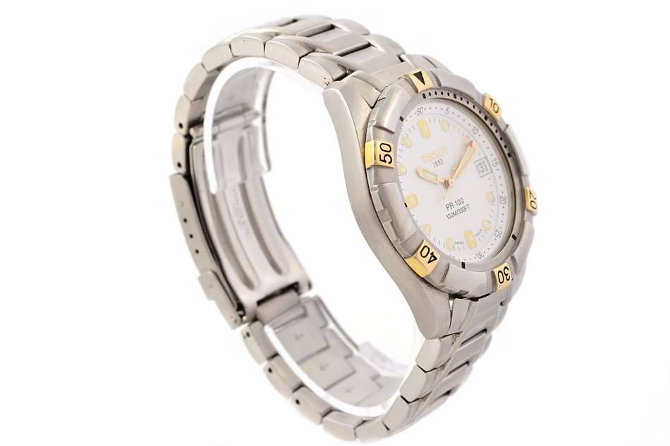 Vintage Tissot 1853 PR100 Stainless Steel Mens Quartz Watch 1345