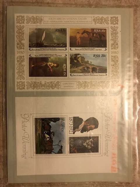 Various RSA stamps as per picture (Please see both pictures for two sheets)