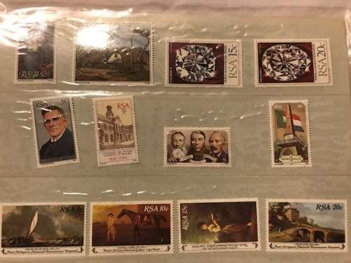 Various RSA stamps as per picture (Please see both pictures for two sheets)