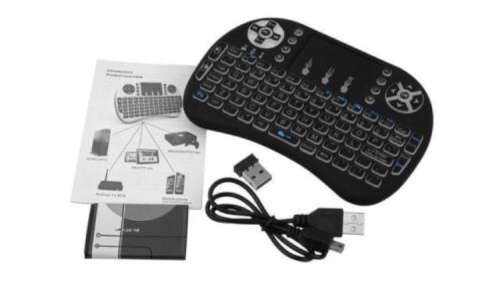 Wireless QWERTY RGB Backlit 24GHz Touchpad Keyboard Air Mouse