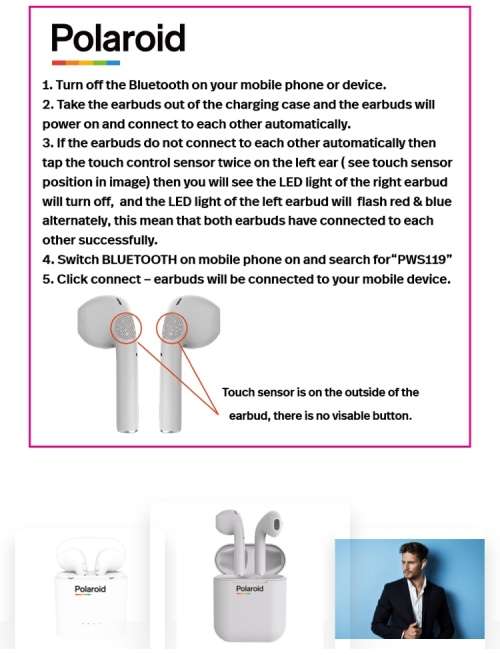 Polaroid True Wireless Stereo Earbuds