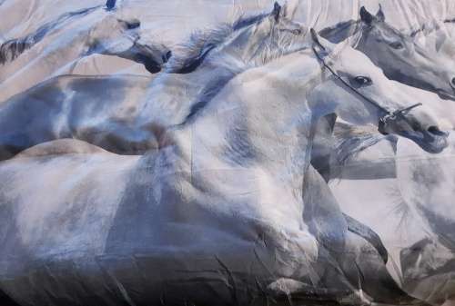 New Release: 3D White Horses Comforter Set Queen