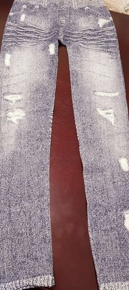 Jean Print Leggings-Free Size