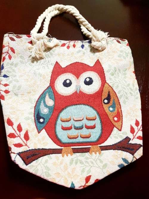 Ladies Owl  Material Handbag - Excellent Quality