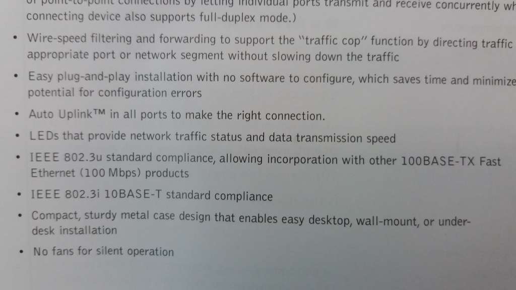 Netgear Pro safe 16 port 10/100 switch unmanaged Model FS116