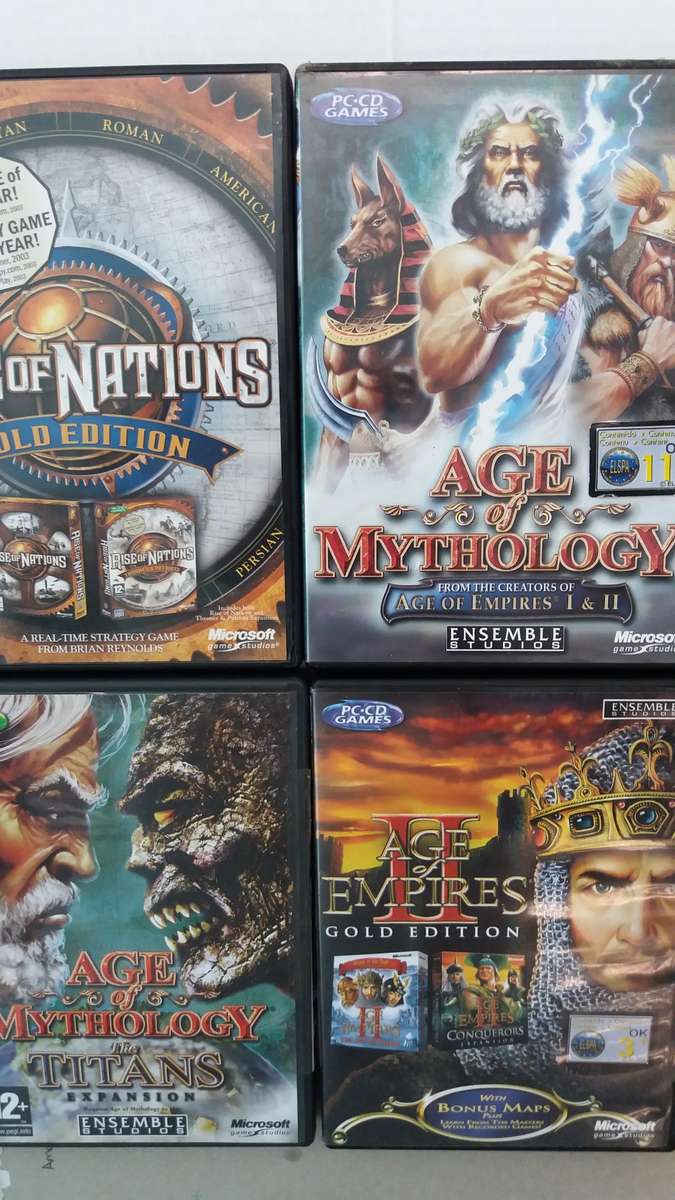 Age of Mythology , The Titans , Rise of Nations & Age of Empires * 4 PC-CD GAMES*