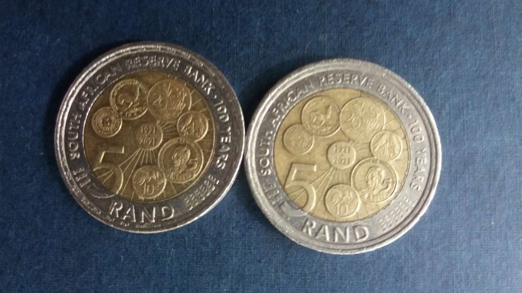South Africa 2021 SARB Centenary R5     * 2 X Coins*