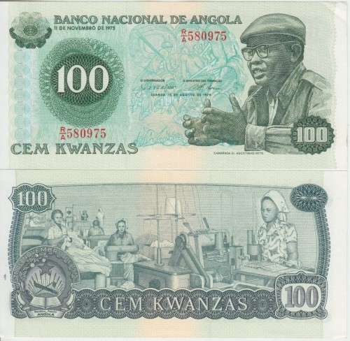 ANGOLA 100 KWANZAS 1979 P 115 AUNC