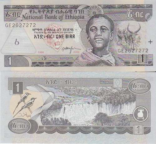 ETHIOPIA 1 BIRR 1998 P46 UNC