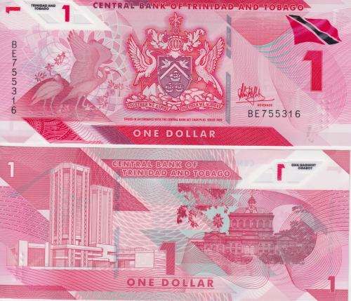 Trinidad and Tobago 1 Dollar Banknote, 2020, P-60, UNC, Polymer