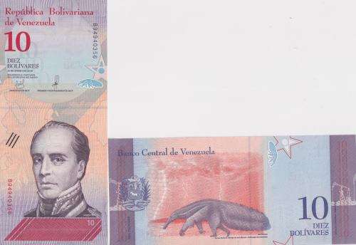 Venezuela 10 Bolivar Soberano Banknote, 2018, P-103a, UNC