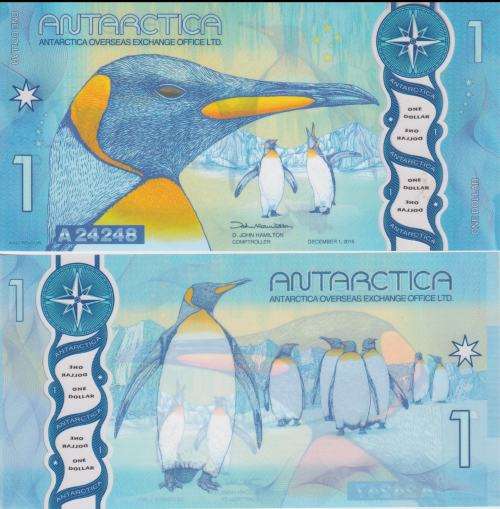 ANTARCTICA 1 DOLLAR 2015 PNEW POLYMER UNC