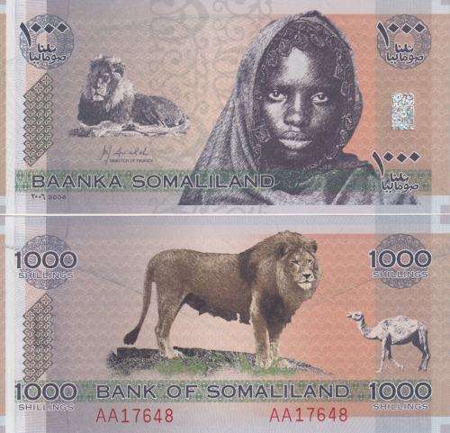 SOMALILAND 1000 SHILLINGS PCS-1 UNC