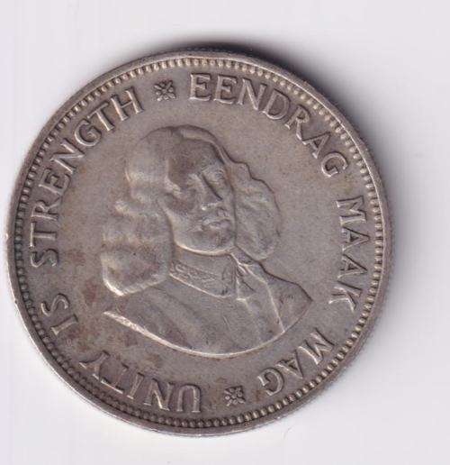 SOUTH AFRICA - 20 Cents  1961 Silver (.500)  KM#61