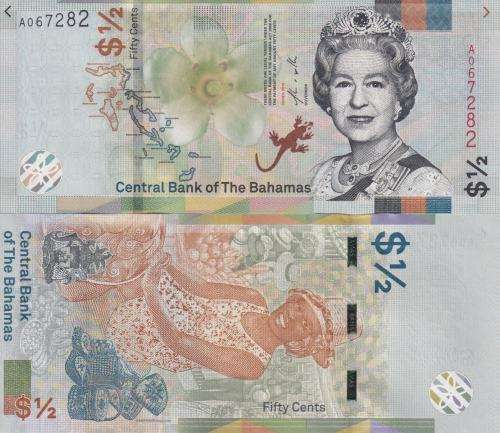 Bahamas 1/2 Dollar 2019, P-A77, UNC