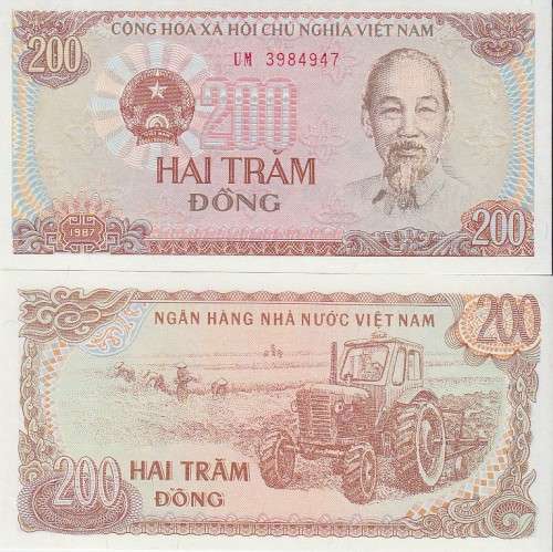 VIETNAM 200 DONG 1987 P100 UNC