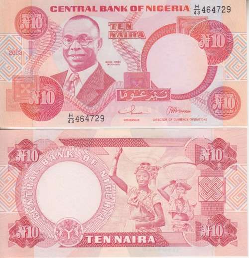 Nigeria 10 Naira 2003 P25 UNC